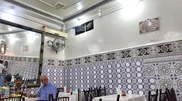 Chaabi local Moroccan restaurant Marrakech serving traditional dishes in a simple setting