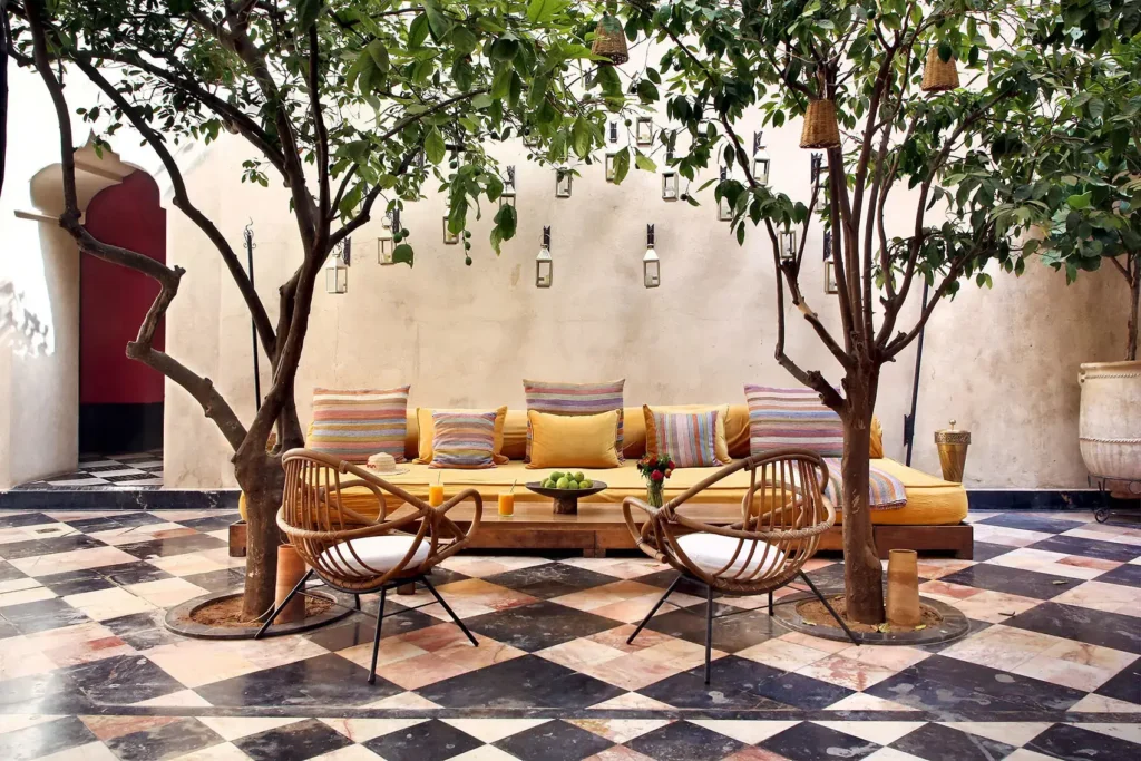 courtyard at El Fenn Marrakech