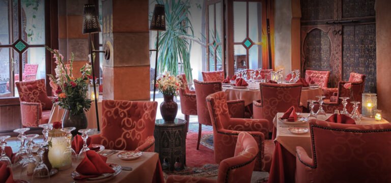 La Maison Arabe Restaurant in Marrakech Medina with traditional dining and riad architecture