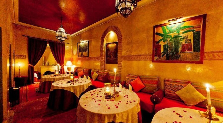 Tobsil restaurant Marrakech candlelit traditional Moroccan dining in an intimate riad setting