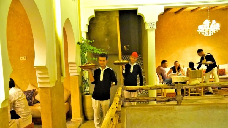 Mama Beldi restaurant Marrakech traditional Moroccan tagines in a cozy riad setting
