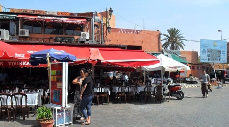 Snack Toubkal Marrakech street food spot near Jemaa el Fna serving Moroccan sandwiches and quick meals